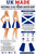 Adults 15" (38cm) Length Blue & White Skirt Scotland National Flag Colours Supporters Fancy Dress
