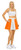 Adults Orange & White 15" (38cm) Length Skirt Holland Netherlands Dutch Supporters Fancy Dress