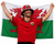Adults Wales Bucket Hat 5ft x 3ft Flag & Face Paints St Davids Day Supporters Kit