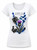 Women Flower of Scotland Trash Water Colour Scottish Thistle Lady Fit White T-Shirt