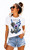 Women Flower of Scotland Trash Water Colour Scottish Thistle Lady Fit White T-Shirt