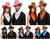 Adults Suedette Cowboy Hat & Wild Rag Neckerchief Wild West Western Fancy Dress