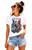 Womens France Trash Water Colour French National Flag Lady Fit White T-Shirt