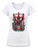 Womens St George Trash Water Colour England National Flag Lady Fit White T-Shirt