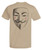 Adults Anonymous Guy Fawkes Quote Unisex Khaki T-Shirt & Free Vendetta Mask