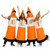 Adults Personalised Print Custom Traffic Cone Stag Hen Party Fancy Dress Costume