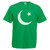 Adults Pakistan Country Flag Cricket Football Sports Unisex Green T-Shirt