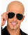 Adults Worldwide Music Icon Rapper Pop Star Bald Cap & Sunglasses Fancy Dress Costume Accessory Kit