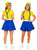 Womens Little Yellow & Blue Playful Worker World Book Day Fancy Dress Costume