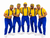 Adults Little Yellow & Blue Playful Worker World Book Day Fancy Dress Costume