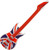 Henbrandt Union Jack Flag Inflatable Guitar Swimming Pool Blow up Toy