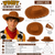 Adults Western Eva Foam Cowboy Sombrero Frontier Cowgirl Hat Fancy Dress Costume Accessory Headwear