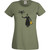 Womens Banksy Mary Poppins Drone Graffiti Art Lady Fit Olive T-Shirt