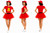 Womens Red Blue or Green Musical Chipmunk Hen Party Rodent Animal Fancy Dress