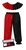 Adults Red & Black Harlequin Clown Pants & Collar Sinister Circus Halloween Fancy Dress
