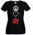 Womens Peace Love & Anarchy Punk Rebellion Lady Fit Black T-Shirt