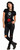 Womens Peace Love & Anarchy Punk Rebellion Lady Fit Black T-Shirt