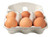 x6 Half Dozen Fake Novelty Rubber Lucky Easter Joke Prank Eggs in Egg Box