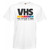 Adults VHS The Future Is Here 1970s Video Tape Movies Unisex White T-Shirt