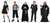 Adults The Addams Family Group Halloweeen Fancy Dress Costumes
