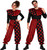 Adults Polka Dots & Stripes Clown Pants & Collar Halloween Circus Fancy Dress