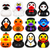 x12 5cm Halloween Party Favours Rubber Duck Bath Toys