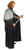 Adults 60" Length Cloak Faux Fur Collar Viking Medieval Fantasy Cape Fancy Dress [One Size - Grey Collar]
