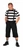 Adults Black & White Pugsley Adams Family Halloween Movie Film Fancy Dress Costume