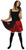Ladies Queen of Hearts Red Striped Skater Skirt Wonderland Fancy Dress