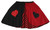Ladies Queen of Hearts Red Striped Skater Skirt Wonderland Fancy Dress