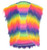 Adults Multicolored Waistcoat Rainbow Pride LGBTQ Glam Rock Hippie Fancy Dress Costume Accessory