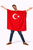 Adults Al Bayra Al Sancak Red Banner National Flag of Turkey Turkish Supporters Poncho Fancy Dress Costume