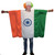 Adults India National Flag Poncho Patriotic Supporters Fancy Dress Costume [One Size]