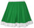 Ladies Green X-Mas Elf Full Circle 15" Skater Skirt with White Faux Fur Trim Christmas Fancy Dress