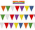7 Metre LGBTQ+ Gay Pride Month Multicoloured Rainbow Triangular Bunting Garden Festival Decoration