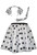 Childs Dalmatian Dog Skirt Ears & Tail Cruella World Book Day Animal Fancy Dress
