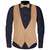 Adult Unisex Beige Camel Backless Waistcoats & Elasticated Dicky Bow Caberet Costume Accessory