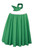 Adults 22" Length Green Rock N Roll Skirt & Neck Tie St Patricks Day Ireland Irish Fancy Dress [2 Sizes]