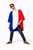 Adults Tricolore National Flag of France Supporters Poncho Fancy Dress Costume [One Size]