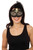 Ladies Bronze Gilted Eye Mask with Tall Feather & Stone Fancy Dress