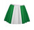 Ladies 15" Length Irish Emerald Green & White Panel Skirt St Patricks Day Fancy Dress