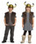 Childs Barbarian Viking Medieval Faux Fur Waistcoat & Horned Helmet Norse Fancy Dress Costume Accessory