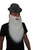 Adults 19th Century Gent Bowler Hat & 16" Length Beard Fancy Dress Costume Accessory