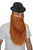 Adults 19th Century Gent Bowler Hat & 16" Length Beard Fancy Dress Costume Accessory