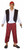 Adults Striped Pirate Deck Hand Crew Swashbuckler 3pc Fancy Dress Set