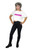 Ladies White Black Get Physical T-Shirt Off The Shoulder Let's 80s Aerobic Fitness