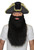 Adults Pirate Captain Blackbeard Hat & Beard 2 Piece Fancy Dress Costume Accessory