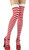 Adults Red & White Striped Candy Cane Geek Nerd Stockings