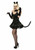 Adults Black Cat Halloween Velveteen Elbow Length Gloves Fancy Dress Costume Accessory