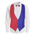 Adults National Flag of Holland Backless Waistcoat & Bowtie Dutch Netherlands Fancy Dress